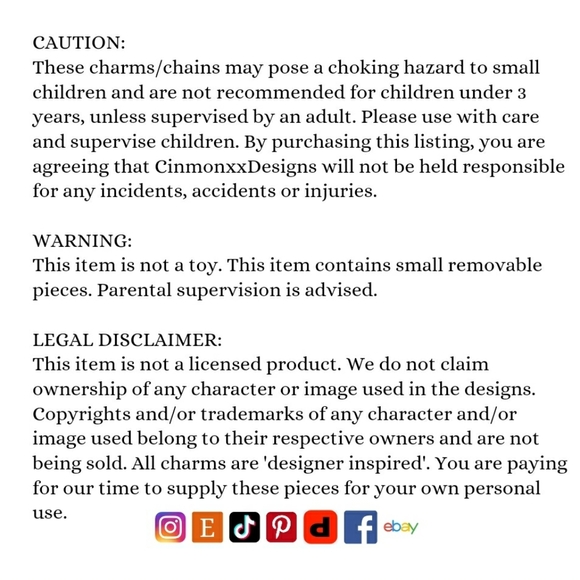 Bling Faux Gold Chain Link for Croc Shoes Clogs - Picture 5 of 6